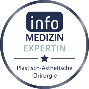 Siegel infoMedizin Expertin – Plastisch-Ästhetische Chirurgie